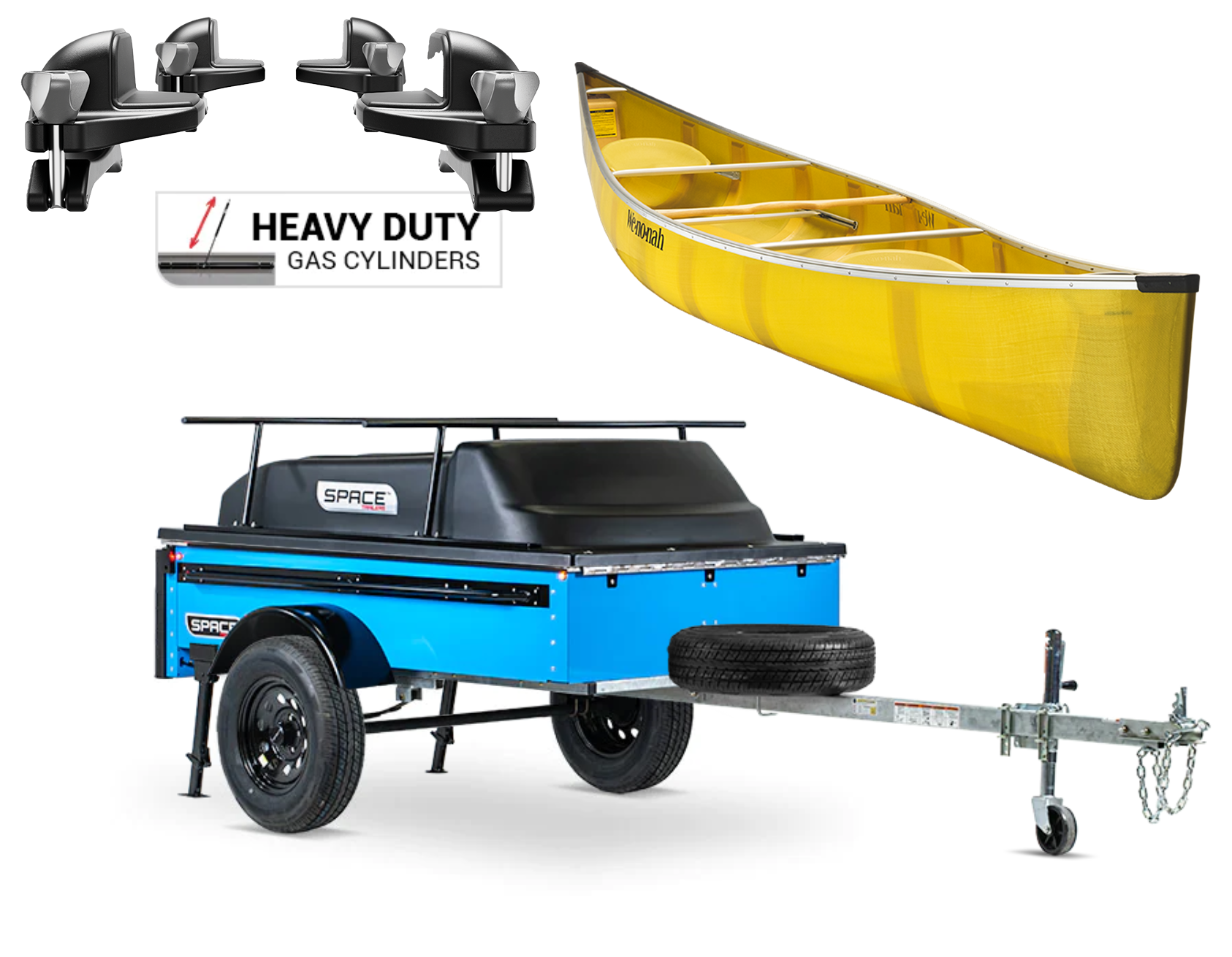 Trailer Boat Racks Trailer + Canoe Rack + Canoe Package | SPACE Trailer™ – SPACE™ Trailers
