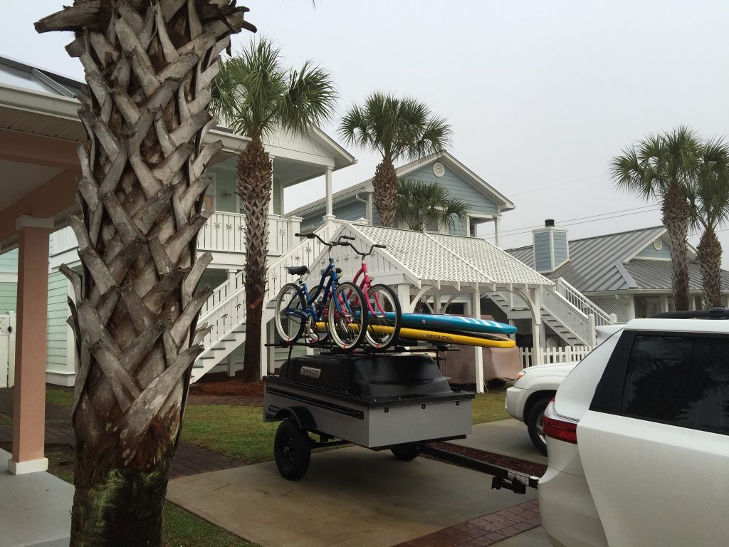 Space Trailer with bikes and surf boards